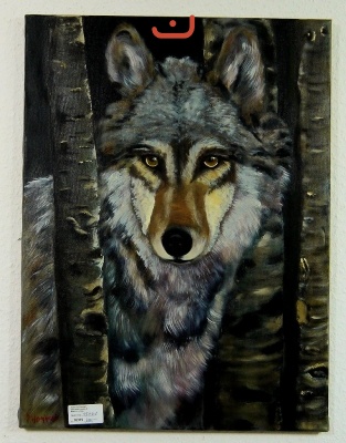 Wolf Bob Ross Ölbild 10319