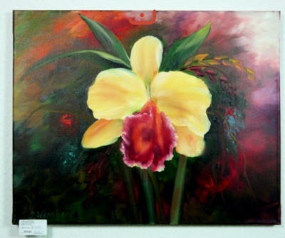 gelbe Orchidee Jenkins Art Ölbild 10141
