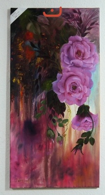 rosa Rosen Ilse Wernhard Ölbild 10442
