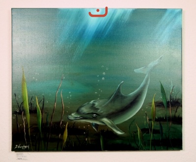 Delphin Bob Ross Ölbild 10210