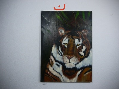 Tiger Bob Ross Ölbild 10217