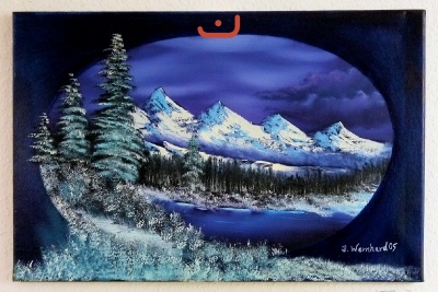 Winter im Gebirge Bob Ross Ölbild 10361
