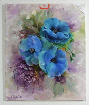Blaue Mohnblumen Jenkins Art Ölbild 10453