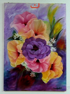 Blumenstauss Jenkins Art Ölbild 10418