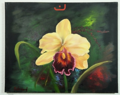 gelbe Orchidee Jenkins Art Ölbild 10134